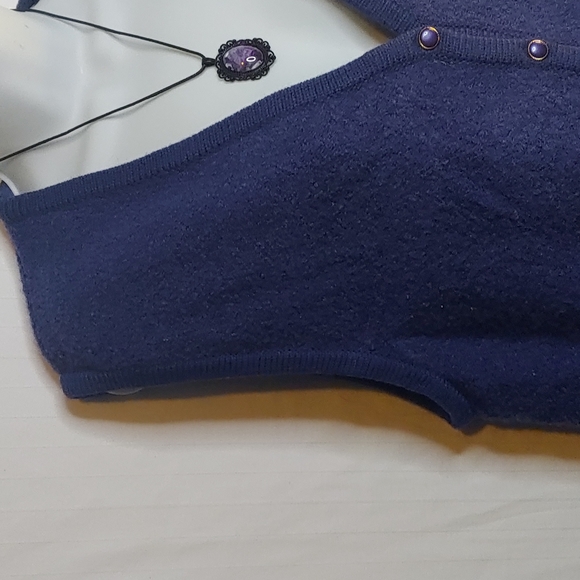 Fred Thomas Size Medium Purple Vest Women's So Soft Fall Cozy Cute Cheap - Picture 4 of 8